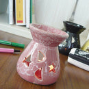 Ceramic Incense Cones Burner Candle Tealight Holder Joss Ash Catcher Purple