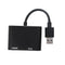 USB 3.0 to HDMI VGA 1080P Hub Adapter Converter for Windows TV (Black)