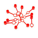 50pcs Grease Nipples Protection Cap Lubrication Nipple Dust Cap Red