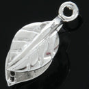 10 SP Leaf Shape Pinch Clip Bails Beads 20x10mm P9G5