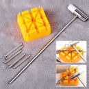 7pcs Watch Band Bracelet Link Repair Remover Tool Hammer Punch Pins Strap Holder