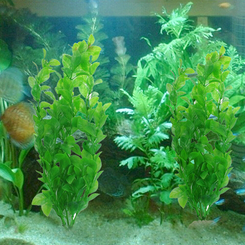 3PCS Artificial Plastic Underwater Grass Green Plant for Fish Tank Aquarium A