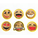 6pcs/set Embroidery Sequined Patches Smile Face Iron On Patches AppliqueBX