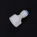 2Pcs 1/4" Push Fit - 1/2" Female Thread PE Pipe Fitting Hose Quick Connector TO