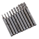 10X 1.5-6mm HSS Straight Shank 4 Flue End Mill Cutter CNC Drill Bit Tool Set BX