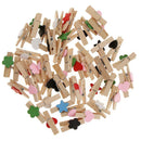 50pcs Spring Wood Clips Clothes Photo Paper Peg Pin Clothespin Scrapbooking