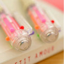 4Pcs Multi-color 6 in 1 Color Ballpoint Pen Ball Point Pens Kids School Supply