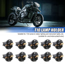 10x for Car License Plate Light Dome Map Lamp T10 Wedge Bulb Socket Twist Lock