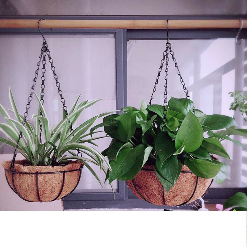 4pcs Hanging Flower Basket Round Flower