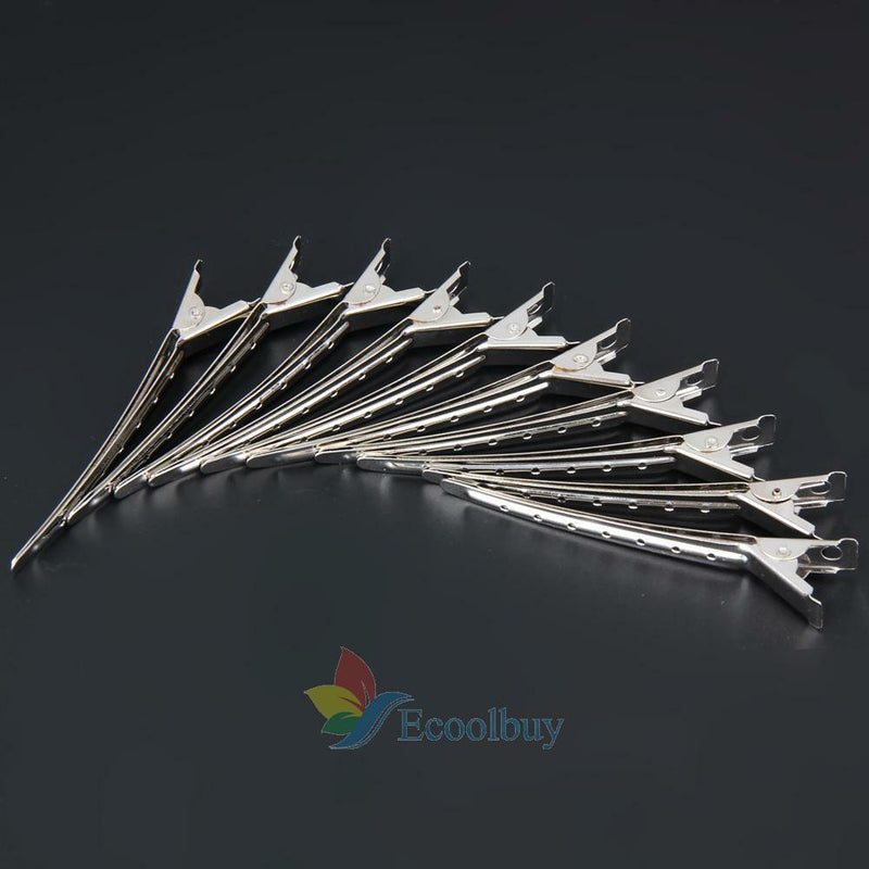 10pcs Modish Flat Metal Single Prong Alligator Hair Clips Barrette for Bows DIY
