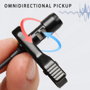 For Mobile Phone PC Recording 3.5mm Clip on Lapel Mini Lavalier Microphone Black
