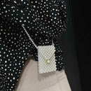 Retro Girl Elegant Pearls Shoulder Handbags Women Beads Small Crossbody Bag