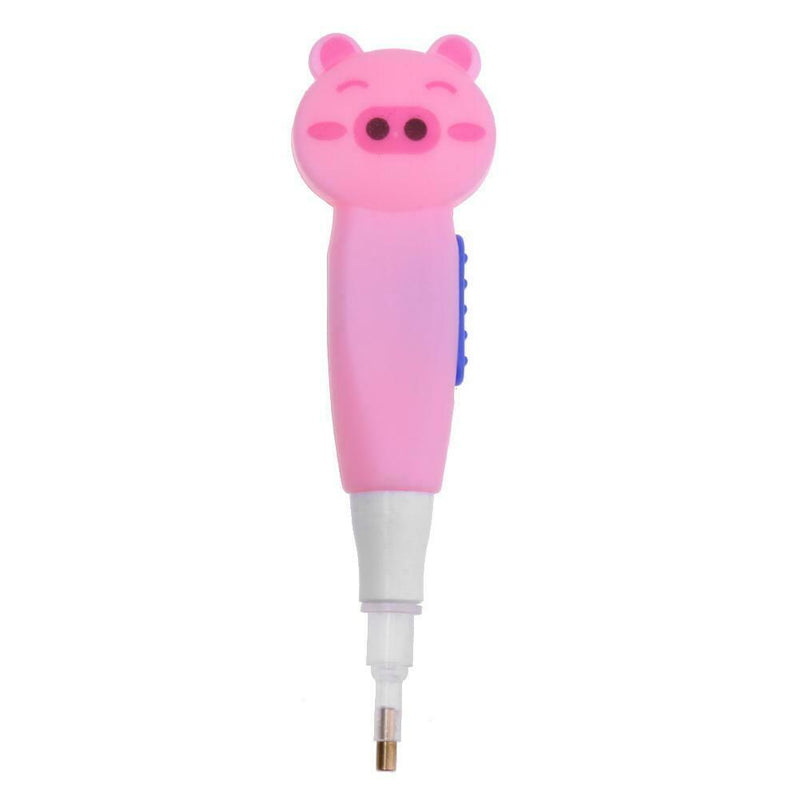 5D DIY Diamond Painting Cross Stitch 1 Head Point Drill Pen with Light(Pig) A