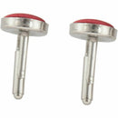 1Pair Mens Dress Round Cloth Cufflinks For Business Shirt Wedding Party Red M6B2