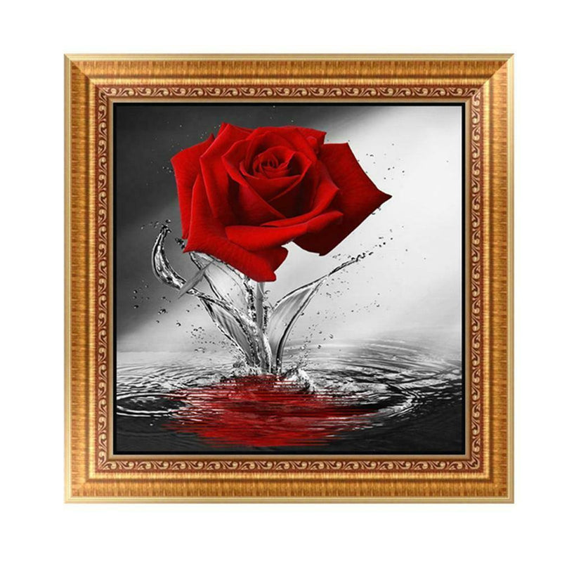 DIY 5D Diamond Painting Embroidery Flower Rose Cross Crafts Stitch Decor