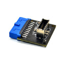 Front Panel Socket USB 3.0 19 Pin to TYPE-E 20Pin Header Extension Adap Hn