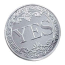 Commemorative Coin Floral YES NO Letter Collection Arts Souvenir Gadge Gifts