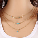 Latest Design Boho Hamsa Fatima Hand Evil Eye Bead Turquoise Pendant Necklace OZ
