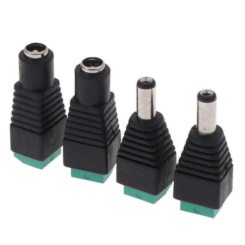20x Male+Female DC Power Jack Connector Adapter Plug 2. 5.5mm for CCTV &B Gw