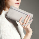 4pcs/Set Lichi Leather Tassels Women Tote Shoulder Clutch Card Bags (Grey)