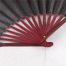 men's black spun silk calligraphy painting writing dancing folding hand fan ME