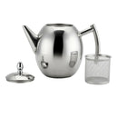 1.5L Stainless Steel Teapot Coffee Pot With Tea Leaf Strainer Infuser Filter