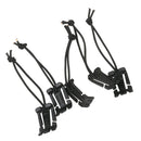 5x Black MOLLE Webbing Elastic Cord Cable Tidy Storage  Buckle Roll Clip