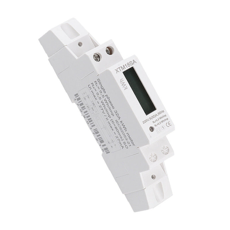 Watt Meter Power Energy Monitor Digital DIN Rail KWh LCD Meter