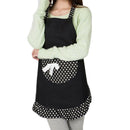 Hanerdun Womens Apron Ladies Cute Apron Fancy Maid Set Apron, Black Bowknot M6O7