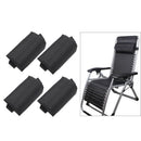 4pcs Headrest Replacement Pillow Cushion for Folding Lounge Chairs Black