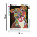 5D round diamond Painting diamond Embroidery "Colorful dog" Diamond Paintin P4B6