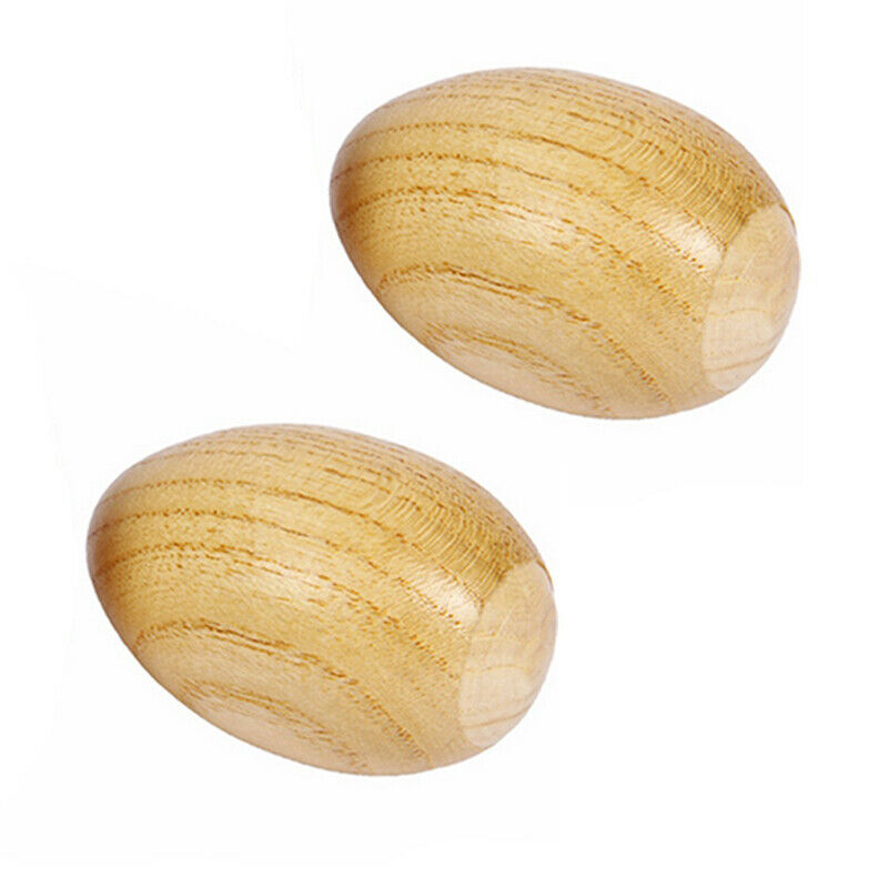 Set of 6 pcs Wooden Percussion Musical Egg Maracas Egg Shakers Musical Inst Q6L9