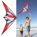 Huge Rainbow Delta Kites for Kids & Adults-47" Wide w/ Stripe Board & Long Favor