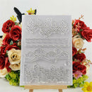 Beautiful Xmas house and trees Scrapbooking Album Card Decor Diary DIY Craft FT