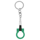 Auto Part Car Trailer Towing Round Hook Keychain Key Ring Green
