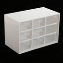 2x Drawer Storage Box Desk Organizer Desktop 9 Lattice Drawer Sorting Grid