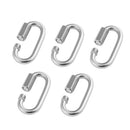 5x Stainless Steel Quick Link Lock Ring Carabiner for Camping Hiking Fishing
