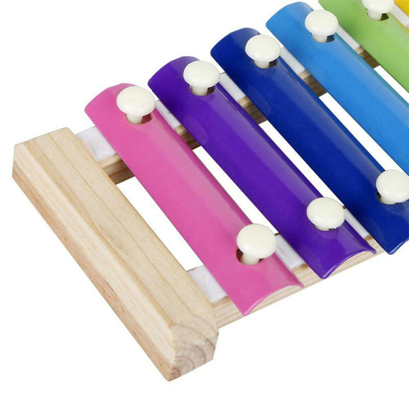 Small Wooden 8 Scales Octave Xylophone Percussion Instrument Education Toys A