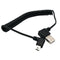 1.5m/5ft 90 Degree Angled USB 2.0 A Male to Mini B 5P Left Angle Male Spiral