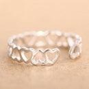 Elegant Heart Ring Open Rings Wedding Jewelry For Women-It Can Be adjustabl