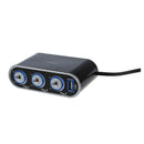 3 Way Car Cigarette Lighter Socket Triple Splitter DC 12V 24V LED Light Swi Z8W1