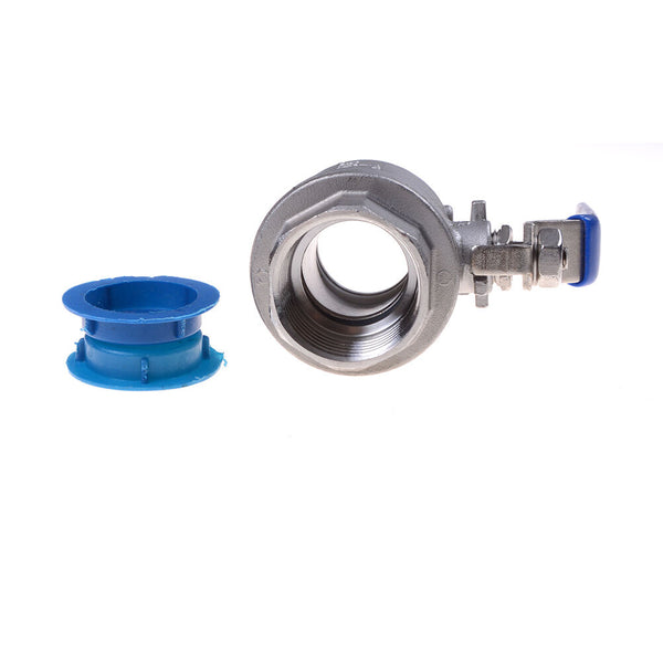 1" Female SS 304 Stainless Steel Full Port Ball Valve Vinyl Handle WOG1000 M&O