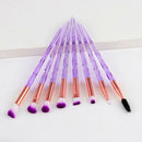 10Pcs Diamond Handle Makeup Brushes Set Crystal Spiral Handle Foundation Bl B3I1