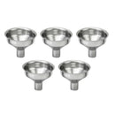 5pcs Mini Stainless Steel Liquid Funnel Wide Mouth Kitchen Oil Canning Tools