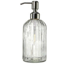 Glass Soap Dispenser with Rust Proof Stainless Steel Pump, Refillable Liqui