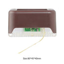 4pcs Solar LED Stair Lamp Waterproof Outdoor Landscape Wall Light (Brown)