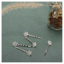 Hair Accessory Rhinestone Snowflake Hairpin Hairclip (5pcs Hairpin + 1pc Ha
