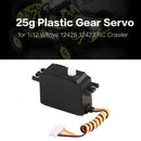 25G Plastic Servo Steering Gear Servo For 1/12 Wltoys 12428 12423 12628 Rc