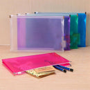 10 Packs Plastic Zip Envelopes Letter Size Holder File Document Receipt Env E2A8
