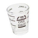Glass Mug 1.5oz for Cofee Beer Water Milk with Graduation Clear